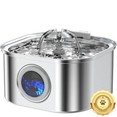 Vekonn cat water fountain front view shows 3.2L capacity for ongoing hydration.