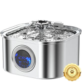 Vekonn Cat Water Fountain front view showing 3.2L capacity for multi-pet homes.