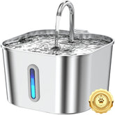 Vekonn Cat Water Fountain front view shows durable stainless steel for reliable hydration