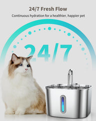 Vekonn Cat Water Fountain with removable spout demonstrates flowing water option for thirsty cats