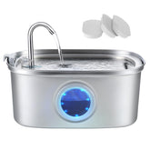 Vekonn Cat Water Fountain stainless steel 108oz reservoir keeps pets hydrated longer.