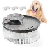 Vekonn dog water fountain transparent body helps monitor water level for timely refills.