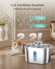 Vekonn water level window on cat fountain for easy refills