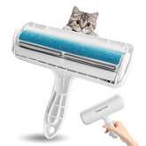 Velupet Zoom pet hair remover in action rolling to lift fur from furniture