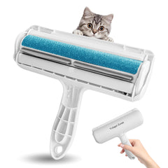 Velupet Zoom pet hair remover in action rolling to lift fur from furniture