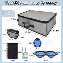 VeluXanipyr foldable litter box open for quick setup during travel