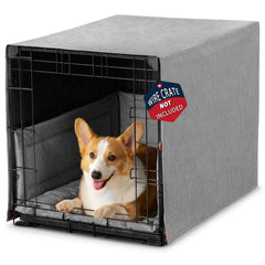 VERABE Calming 3-Piece Crate Cover Set front view reduces drafts and creates cozy den.