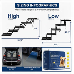 VERALUX XL Lift Harness supports large dogs during car transfers and reduces strain.