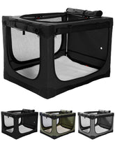 Veraste 42-inch collapsible travel dog crate with mesh windows for ventilation and visibility