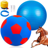 VercanMonth 40inch giant herding ball in blue ready for interactive horse play