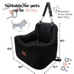 VERGODPRO dog car seat backrest curved design secures a stable fit.