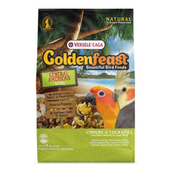 Versele-Laga Goldenfeast Central American Blend bag showing a natural foraging mix for birds