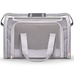 Vertical-Pro airline pet carrier with soft mat for comfortable travel