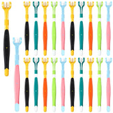 Vesici dog toothbrush with a 3-sided design for thorough cleaning between teeth.