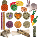 VESPRO Bunny Toys pineapple chew toy supports natural teeth grinding during playtime.
