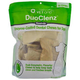 Vet One DuoClenz enzyme-coated dental chews for large dogs front-pack view supports dental hygiene.
