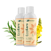 Vet Organics EcoEars 8oz bottle ready for gentle, natural ear cleaning