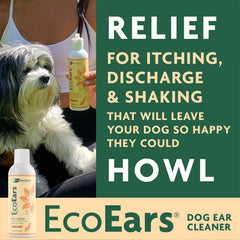 Vet Organics EcoEars ear cleaner application shows easy topical use