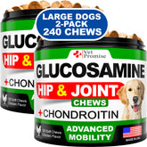 Vet Promise 2pack glucosamine dogs chews bottle supports joint comfort during daily activities