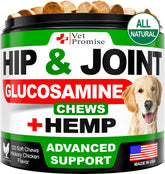 Vet Promise hemp hip joint bottle for dogs supporting mobility