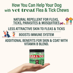 Vet Treat natural ingredients flax seed neem highlight coat support.
