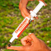 Vetanica PawMergency tube closeup for quick toxin binding in pet emergencies.