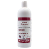 VetBiotek BioHex shampoo bottle, 16 oz, antibacterial and antifungal protection for pets' skin.