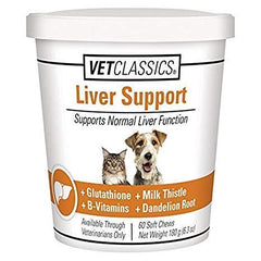 Vet Classics Liver Support dogs and cats enjoying chewable treats that support wellness.