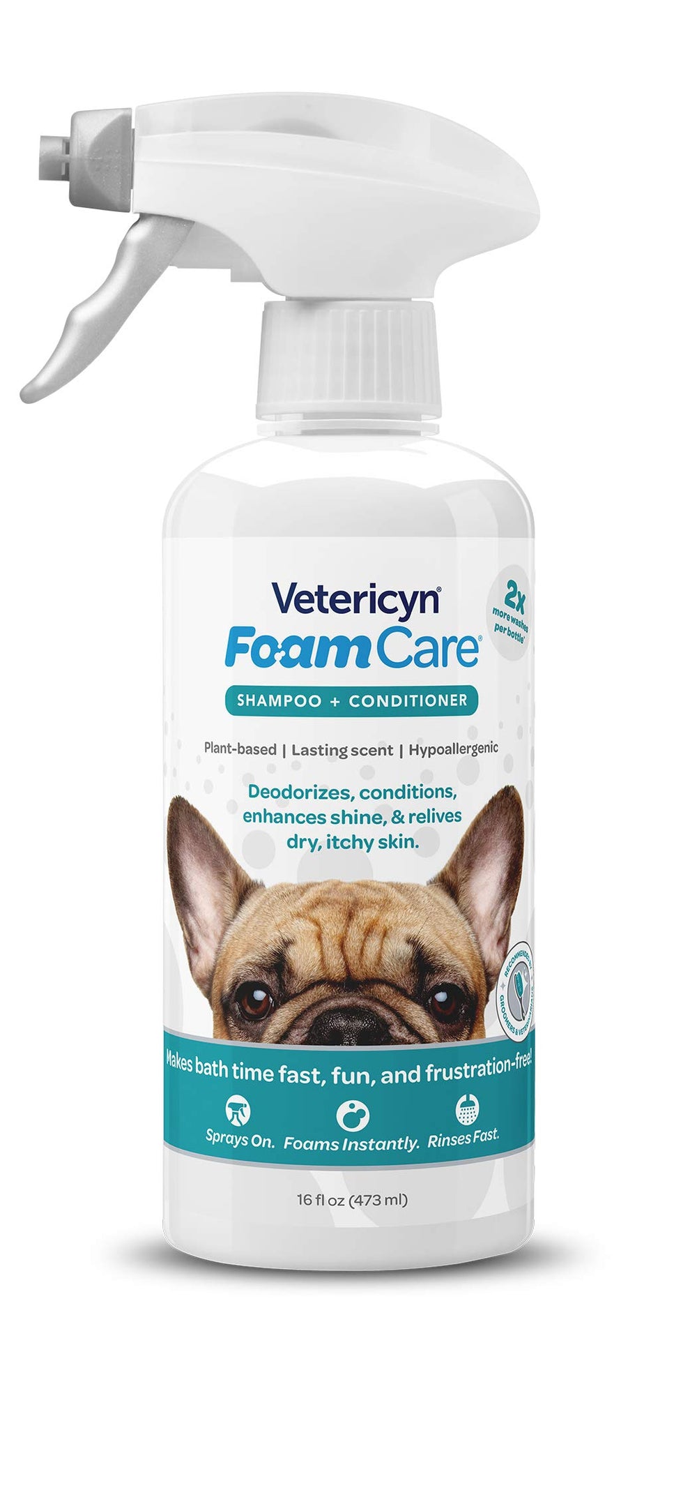 Vetericyn FoamCare: espuma instantánea para un baño rápido en perros.