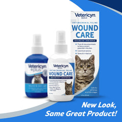 Closeup of Vetericyn Plus Cat Wound Care Spray bottle for home wound care