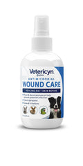 Vetericyn Plus dog wound care spray applying on wound enables targeted cleaning.