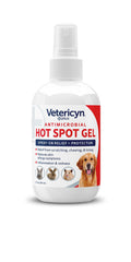 Vetericyn Plus hot spot application image showing spray-on care