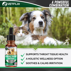 Vetflix Cough Relief ingredients mullein-elderberry highlight natural soothing blend