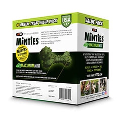 VetIQ Minties close-up texture reveals chew-friendly bone shape for cleaning teeth.