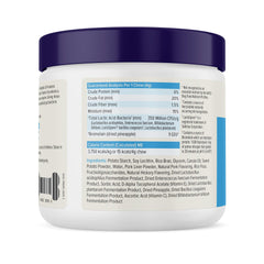 Close-up of Glandex daily probiotics chews with five strains.