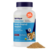 Vetnique Glandex dog fiber powder bottle supports anal glands and digestion