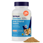 Vetnique Glandex powder in a bowl showing easy daily mixing for dogs