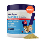 Vetnique Glandex dog fiber supplement pumpkin bottle for anal gland support