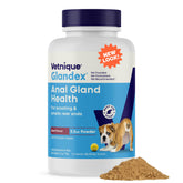 Vetnique Glandex dog fiber powder bottle for anal gland support and digestion health.