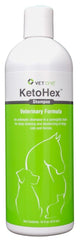 Vet One KetoHex shampoo bottle supports antibacterial cleansing for pets.