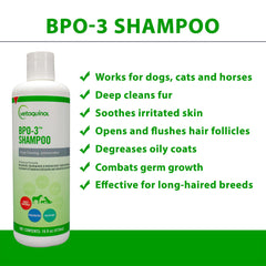 Vetoquinol BPO-3 Shampoo dog lather for deep cleansing and coat care.