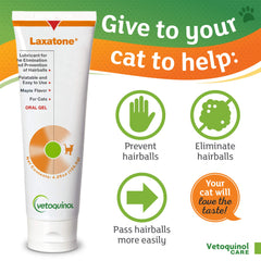 Vetoquinol Laxatone 3-pack front view for convenient hairball management