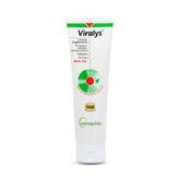 Vetoquinol Viralys daily lysine gel bottle pouring for cats, easy immune support.