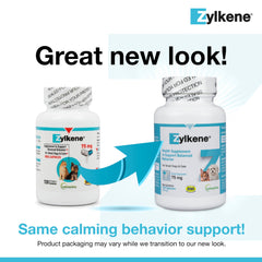 Dog eats Zylkene capsule mixed with food for calmness
