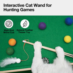 VETRESKA colorful felt balls attract play and mental stimulation during indoor sessions.