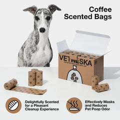 VETRESKA leak-proof extra-thick poop bags 9x13 for secure disposal.