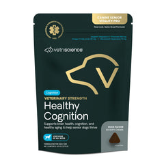 VetriScience Healthy Cognition Chews bottle front showing senior brain health support