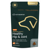 VetriScience Healthy Hip & Joint chews bottle promotes mobility support for large dogs.