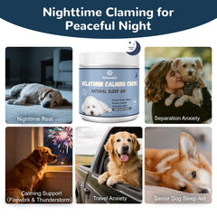 Vetriuntrix Melatonin dog chews soft texture signals gentle downtime.