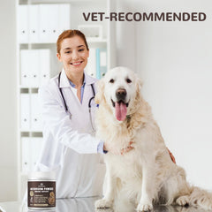 Vetriuntrix Turkey Tail powder organic-label highlights premium mushroom blend for wellness.